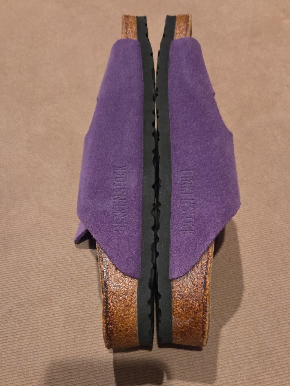 Papillio by Birkenstock Purple Suede Double-Strap Slide Sandal Size 39 - Picture 4 of 10